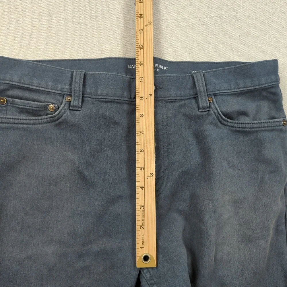 Banana Republic Mens 33x32 Blue Pants Traveler Slim Fit Golf Stretch Casual